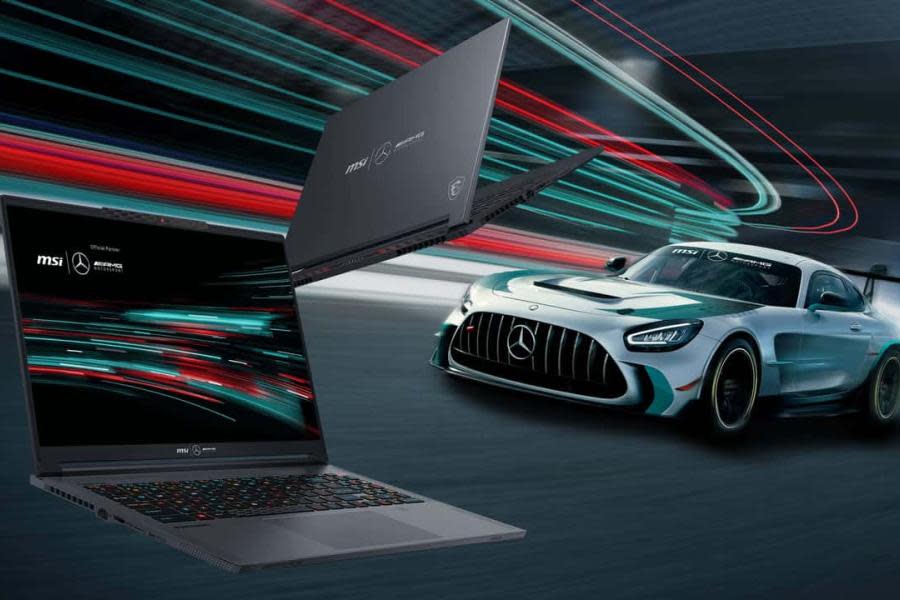 MSI colaboró con Mercedes-AMG Motorsport para crear una latop gamer vistosa y poderosa
