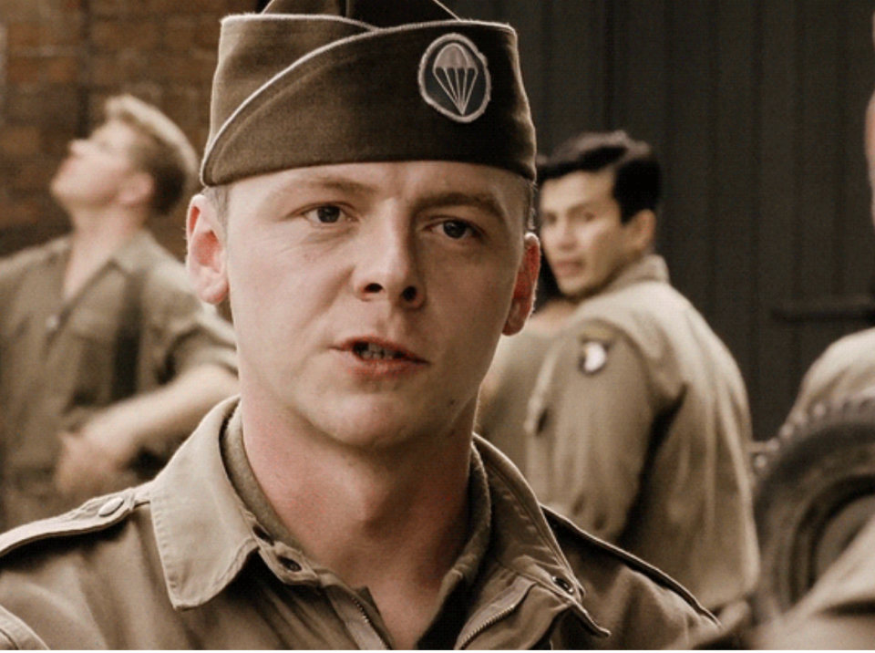 Band of Brothers TV series 2001. Simon Pegg  ©HBO