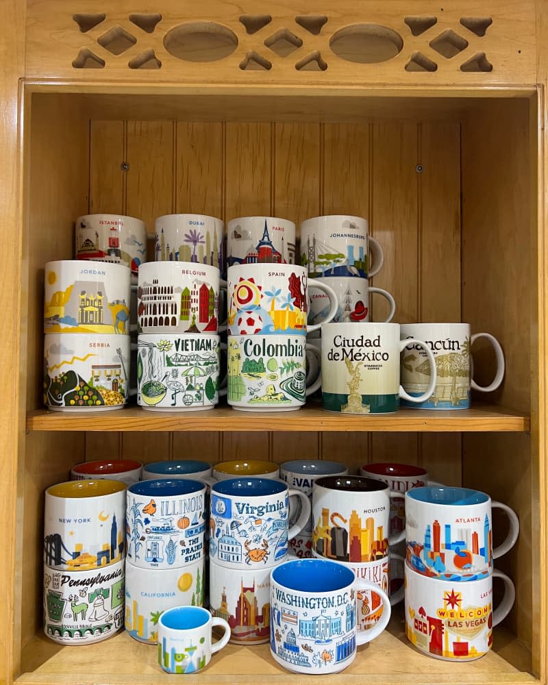 Travel mug collection.