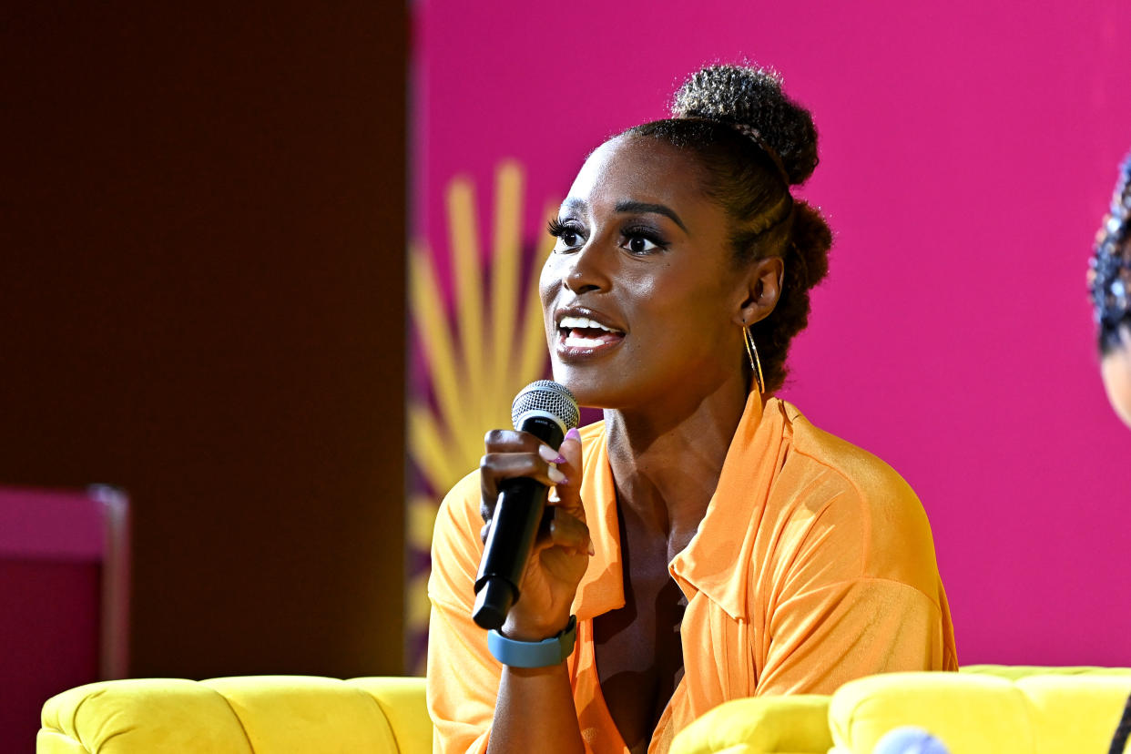 Issa Rae speaks onstage during the 2022 Essence Festival of Culture at the Ernest N. Morial Convention Center on July 1, 2022 in New Orleans, Louisiana.