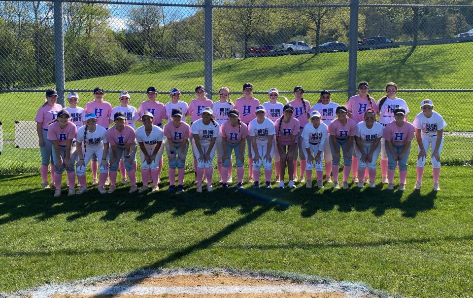 The softball programs at Horseheads and Thomas A. Edison raised $1000 for the Falck Cancer Center with their Strike Out Cancer fundraiser game during the 2023 season.