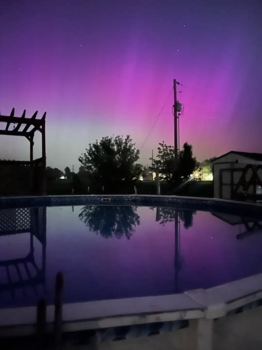 Northern lights in Valley Center on May 10, 2024 (Courtesy: Giselle Enriquez)