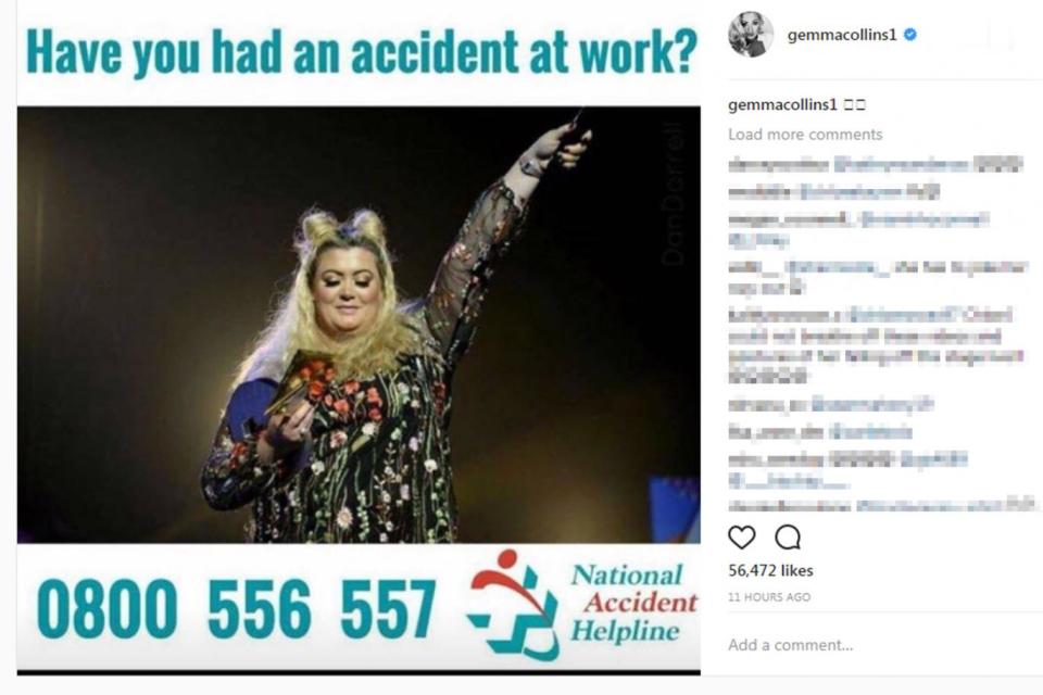 Having a laugh: Gemma Collins posted a meme of herself (@gemmacollins1)