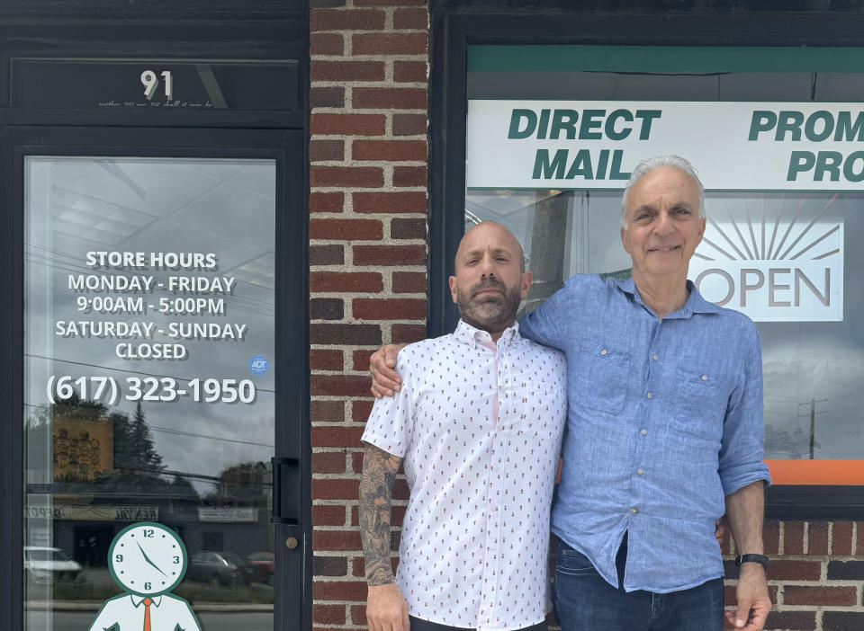 Minuteman Press Franchise owner Michael Campagnone (left) and retired Hercules Press owner Michael Macrides (right) have formed a friendship following the sale and transition of the business.