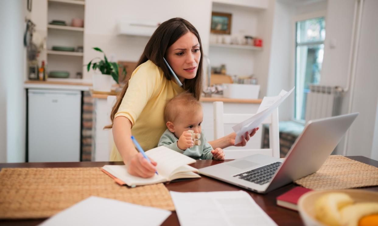 <span>‘Until there is truly equity in the workplace and men shoulder their share of family and household responsibilities, women will continue to look for an escape.’</span><span>Photograph: Getty</span>