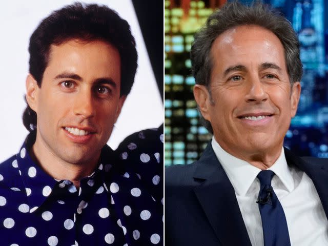 <p>Nbc Tv/Kobal/Shutterstock ; Rosalind OConnor/NBC/Getty</p> Left: Jerry Seinfeld as Jerry Seinfeld on 'Seinfeld.' Right: Jerry Seinfeld on 'The Tonight Show Starring Jimmy Fallon' in November 2022.