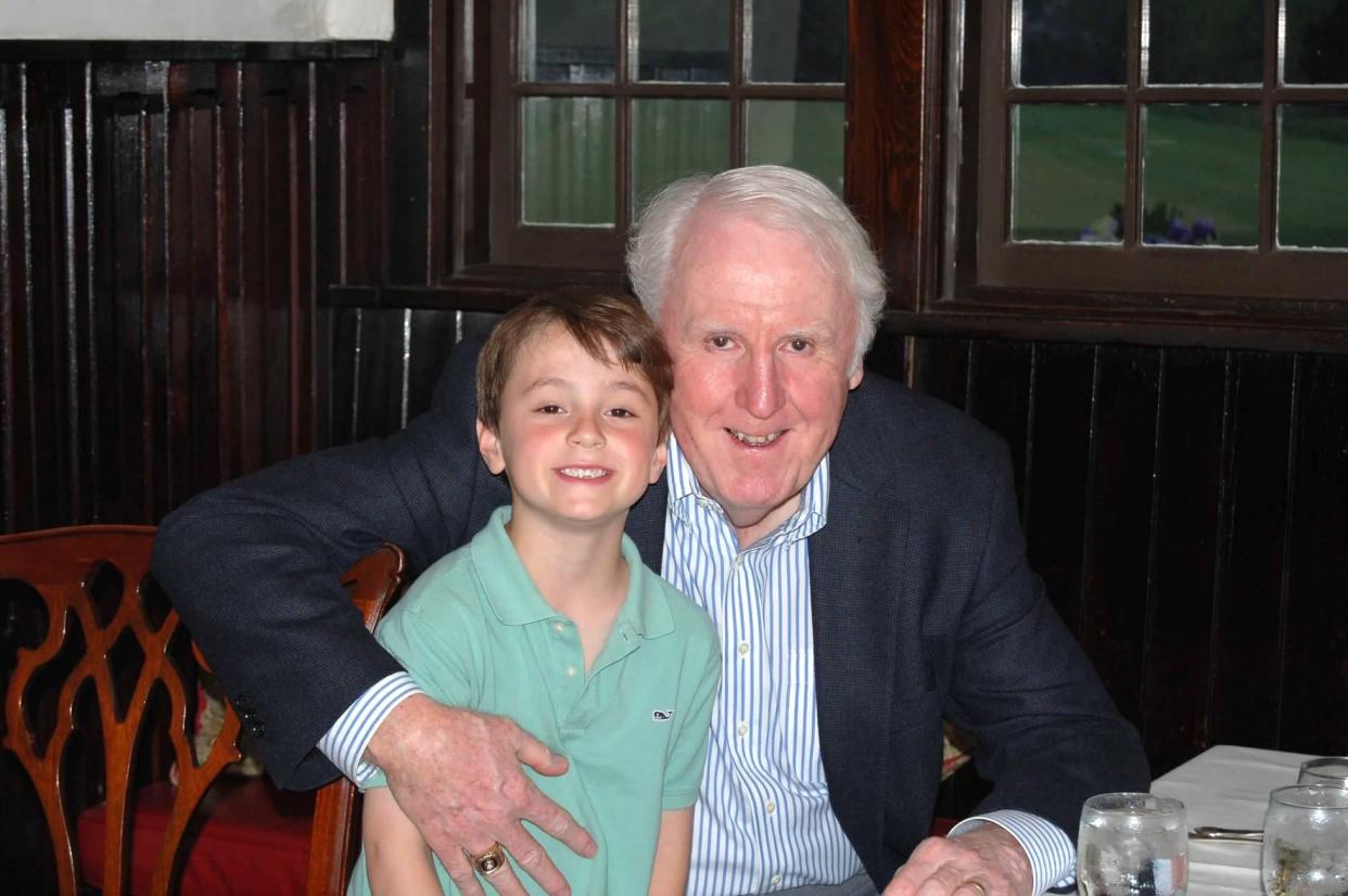 Basketball Hall of Famer Jack Twyman with his grandson Robbie Guttman a few years back.