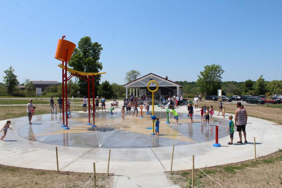 A spray park opened at Dreisbach Field on Semmel Road in Mendon in May 2023.