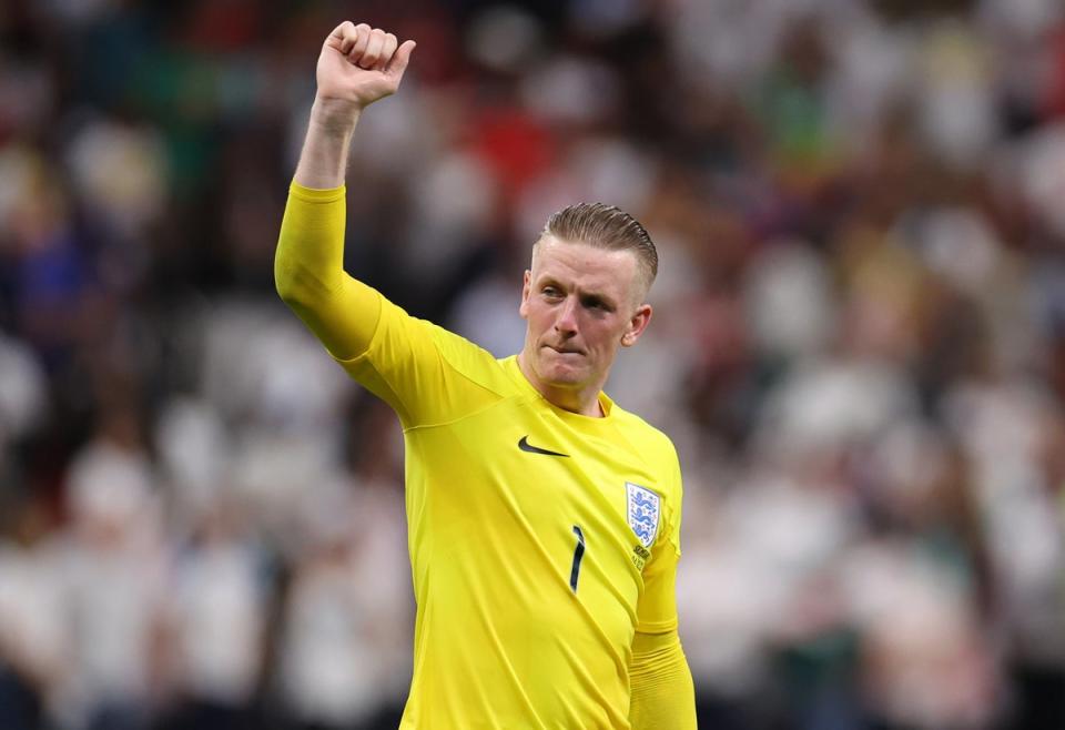England goalkeeper Jordan Pickford is intent on celebrating more clean sheets as he prepares for his 50th cap against France (Getty Images)