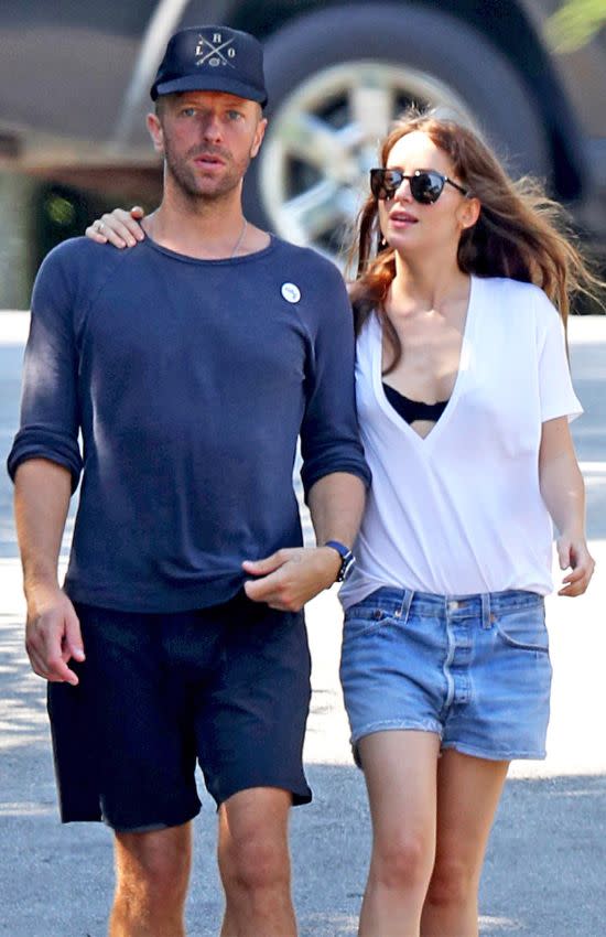 Chris Martin y Dakota Johnson