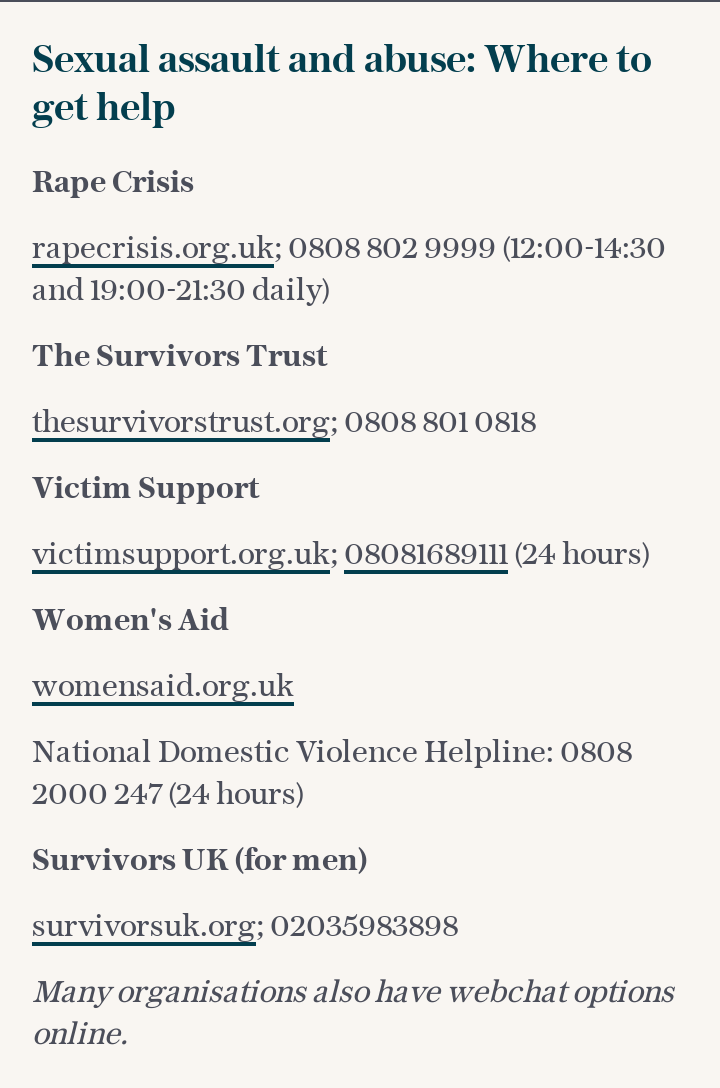 Rape and sexual assault helplines