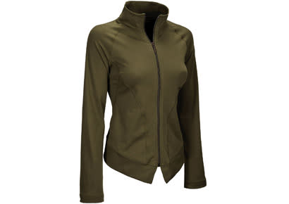 <div class="caption-credit"> Photo by: Rodale</div><b>Anue Yoga Volar Jacket by New Balance</b> ( $54.99, www.shopnewbalance.com) This sculpted, figure-skimming jacket made from recycled polyester and elastane is designed to wick away any remaining dewiness after you work out. Shaped seams give your torso a longer, leaner look, while the soft fabric keeps you comfortable and warm whether you're on a hike, running errands, or heading home after the gym. <a rel="nofollow noopener" href="http://www.prevention.com/fitness/fitness-tips/problems-your-health-club?cm_mmc=Yahoo_Blog-_-PVN_Shine-_-15%20Green%20Workout%20Looks-_-6%20Signs%20You%20Joined%20The%20Wrong%20Gym" target="_blank" data-ylk="slk:6 Signs You Joined the Wrong Gym;elm:context_link;itc:0;sec:content-canvas" class="link "><b>6 Signs You Joined the Wrong Gym</b></a>