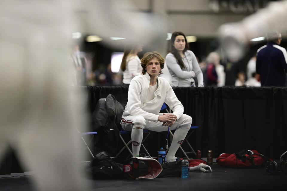 Ohio State fencer Gabriel Feinberg, of Lincoln, is setting his sights on making the 2024 Summer Olympics for fencing.
