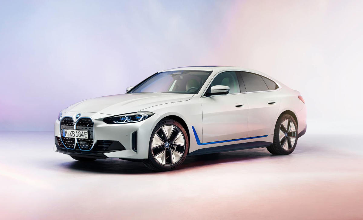 BMW offers a first look at its production i4 electric sedan