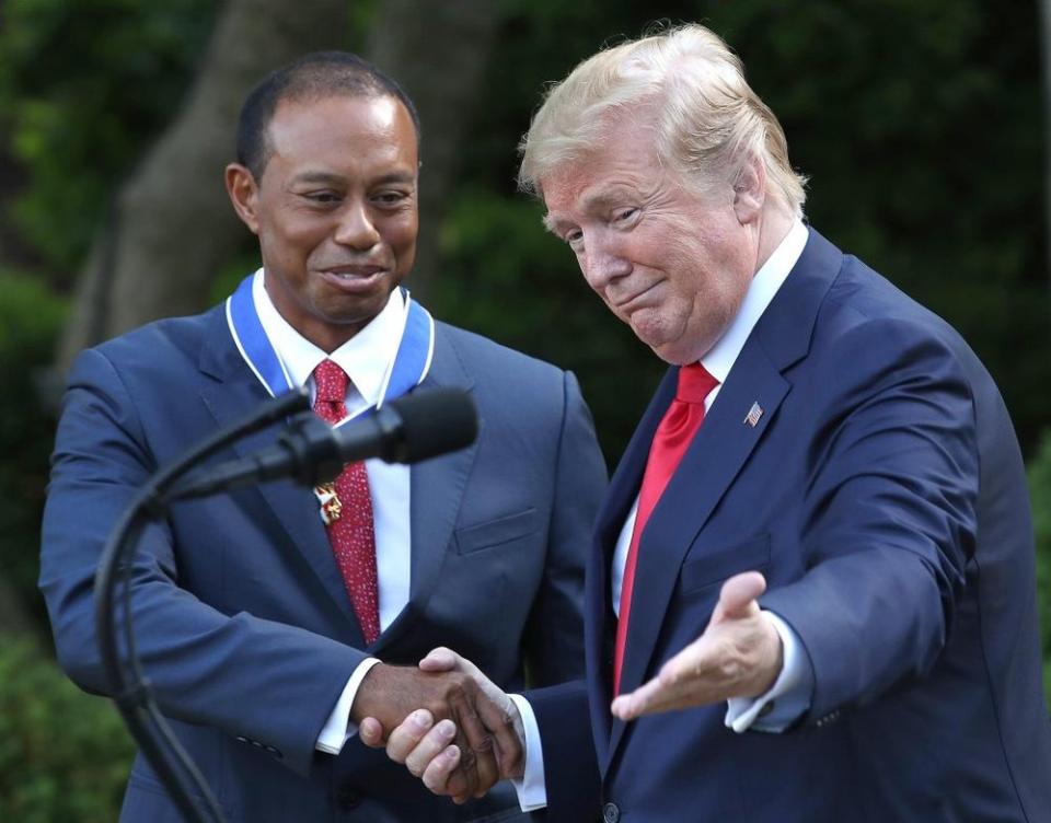 Donald Trump and Tiger Woods