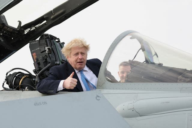 Boris Johnson visit to RAF Waddington