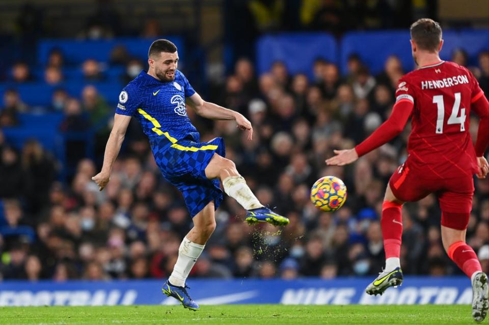 Mateo Kovacic scoring a brilliant volley against Liverpool in January (Getty Images)