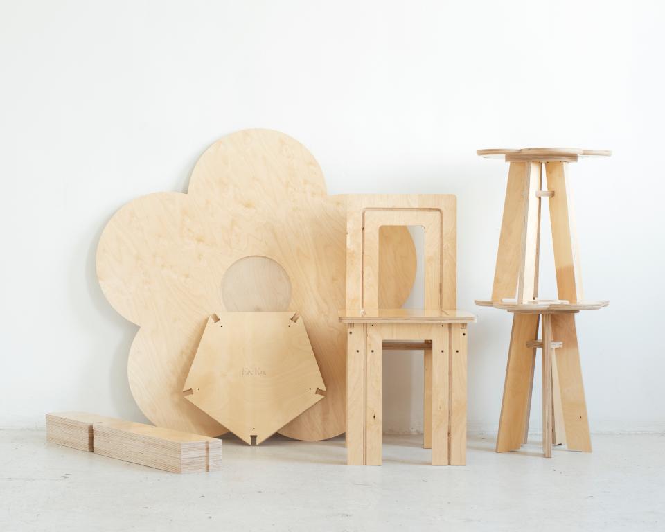 Pieces from the debut E&Ko. collection of functional furniture.