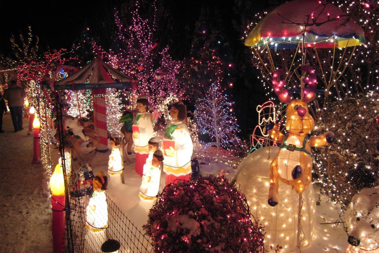 This house spends $1500 per month on electricity for this display.