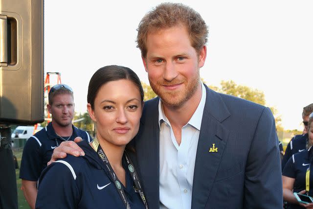 <p>Chris Jackson/PA</p> Elizabeth Marks and Prince Harry at the 2016 Invictus Games in Orlando, Florida