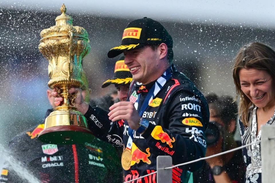 In control: Verstappen will almost certainly be a three-time world champion (AFP via Getty Images)