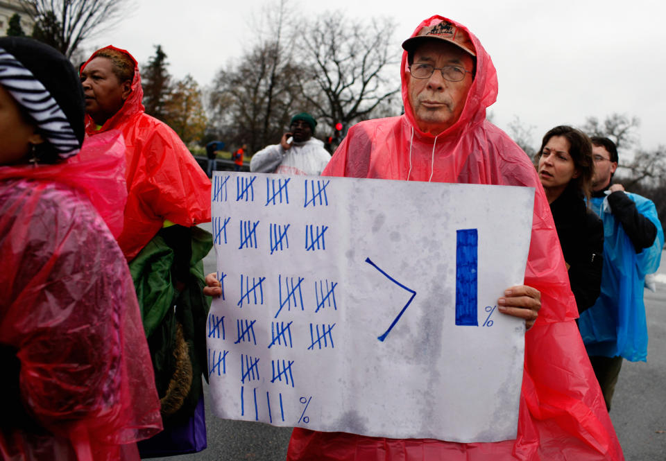 Occupy DC Protesters Hold March And Demonstration On Capitol Hill