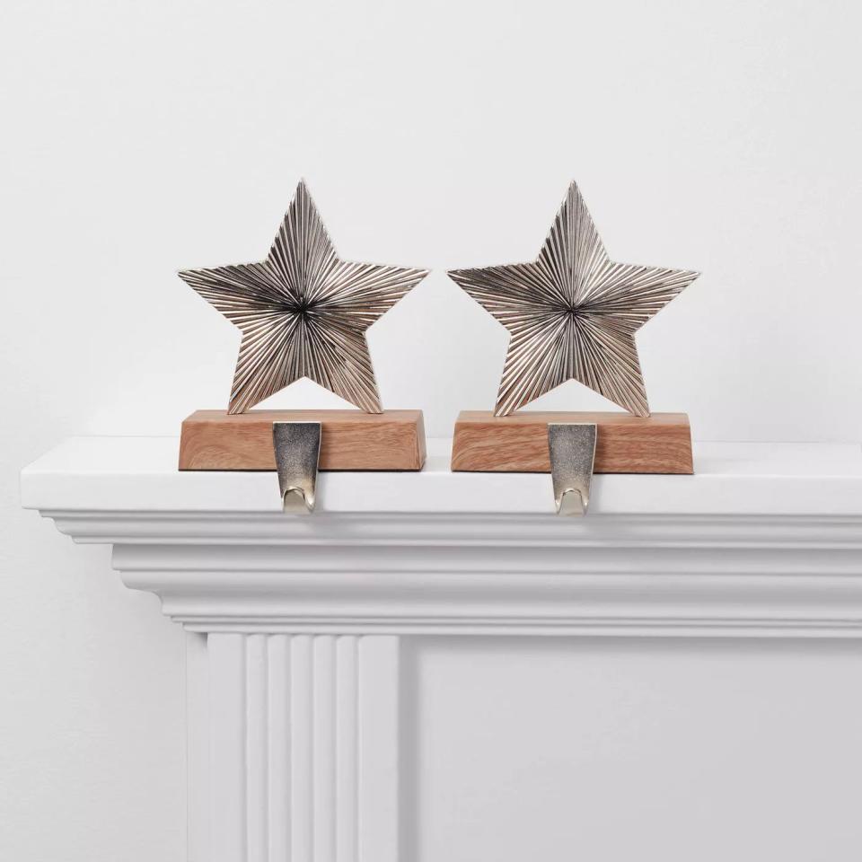 25) Radiating Star Christmas Stocking Holder, Set of 2