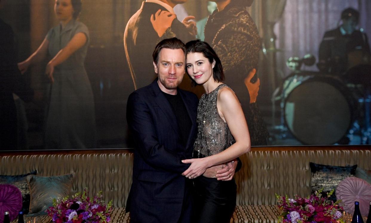 <span>Ewan McGregor with wife Mary Elizabeth Winstead at the premiere of A Gentleman in Moscow – which features sex scenes between the married couple.</span><span>Photograph: Roy Rochlin/Getty Images for Paramount+ with SHOWTIME</span>