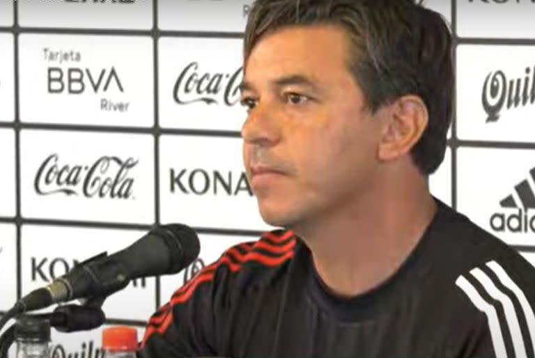 Conferencia de prensa de Marcelo Gallardo en el Campus de River en Ezeiza