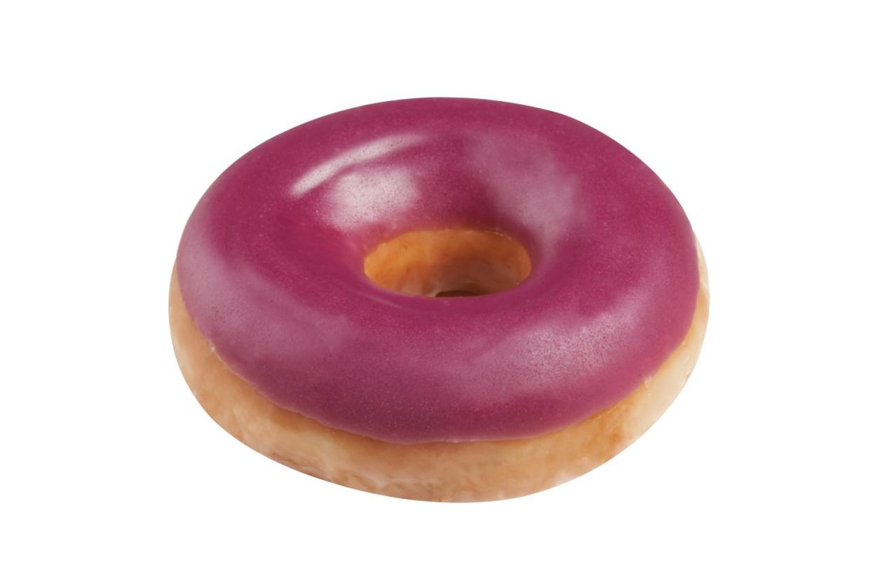 Top secret: The new purple-topped creation: Krispy Kreme