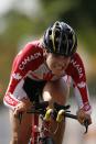 Canada's Joelle Numainville rides her bike during the women's road cycling individual time trials of the 2007 Pan American games at the cycling road course in Rio de Janeiro, Sunday July 15, 2007. Numainville came in 8th place.(AP Photo/Dario Lopez-Mills)