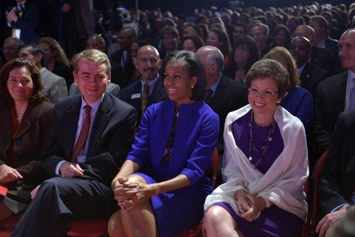 Michelle Obama pictured with Valerie Jarrett in 2012. (Photo: Marvin Joseph/Washington Post)