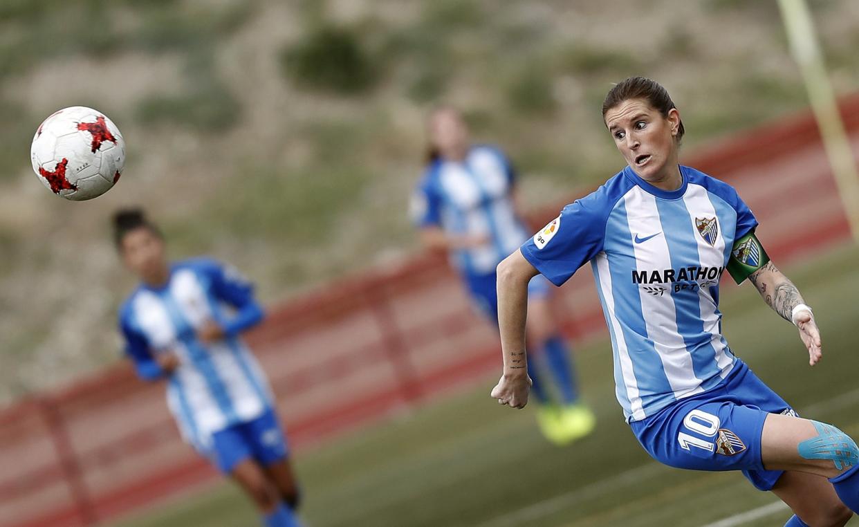 Adriana Martín en un partido del Málaga. Foto: Twitter Málaga CF Femenino.