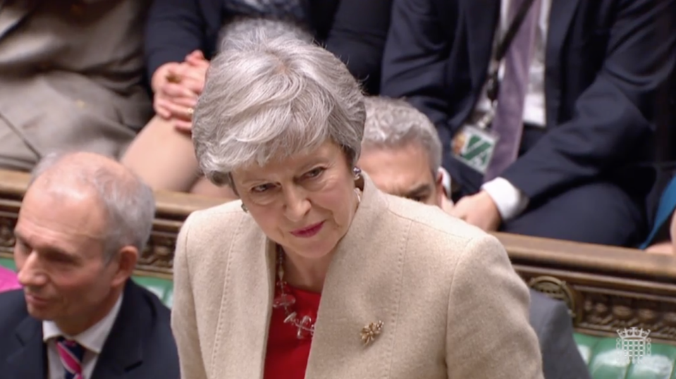 Prime minister Theresa May failed to get her Brexit deal approved for a third time on Friday. Source: ParliamentLive.tv