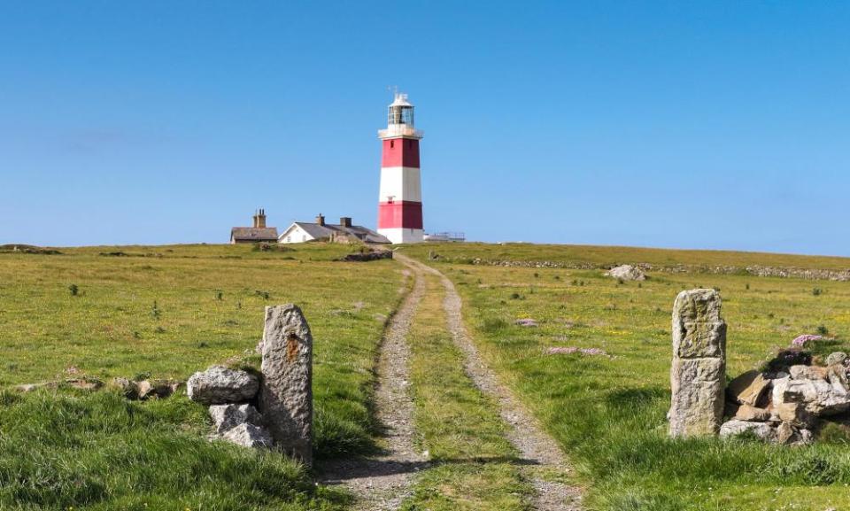 The lighthouse on Bardsey Island.