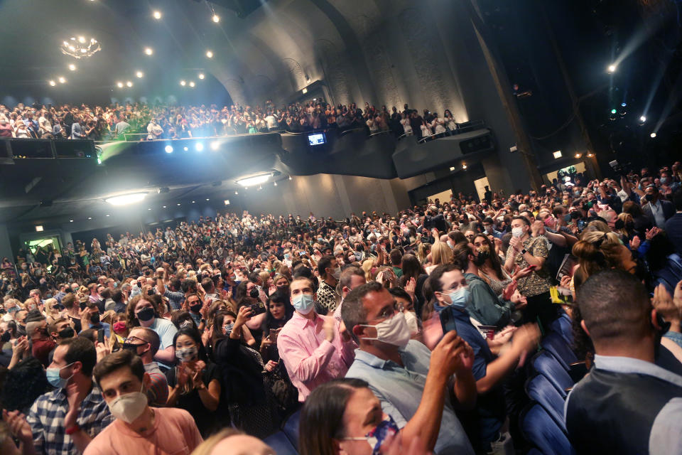 NEW YORK, NEW YORK - SEPTEMBER 14: The audience at The Re-Opening Night of 