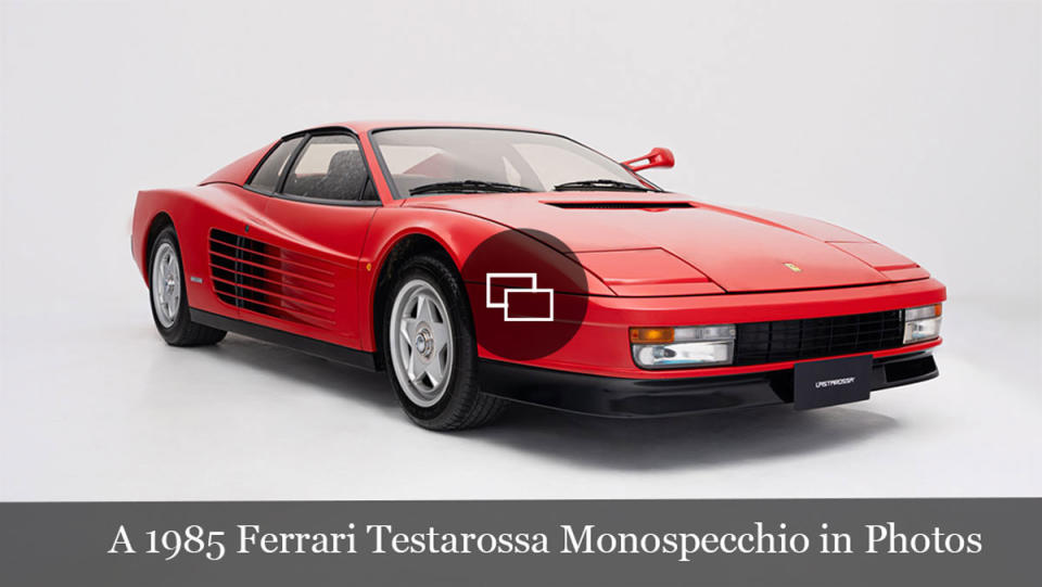 A 1985 Ferrari Testarossa Monospecchio.