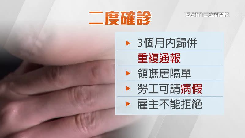 2度確診的勞工可向雇主要求請病假。