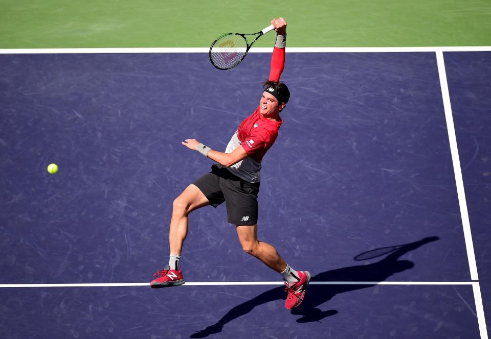 Raonic had a rough time on every level Sunday in the Indian Wells final, and may have injury concerns going forward. (Photo by Harry How/Getty Images)