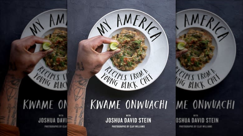 Cover of Kwame Onwuachi's cookbook