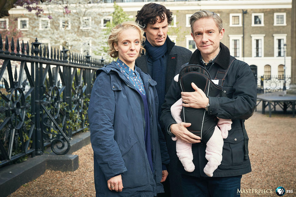 Amanda Abbington, Benedict Cumberbatch, Martin Freeman