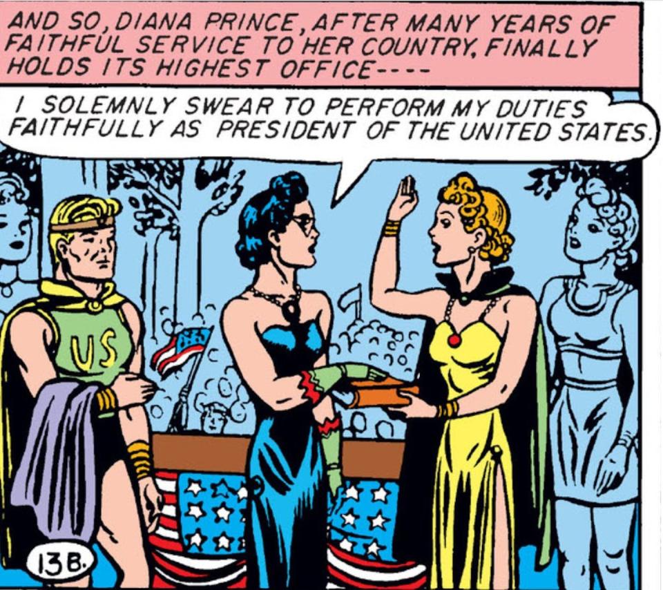 ‘Wonder Woman for President,’ story from Wonder Woman, January 1944. DC Universe Infinite