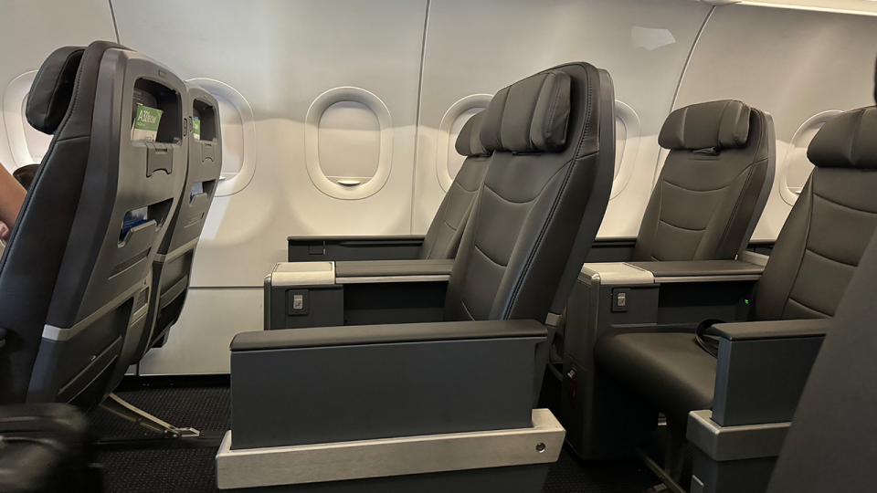 First class on an American Airlines Airbus A321 - Kyle Olsen/CNN Underscored