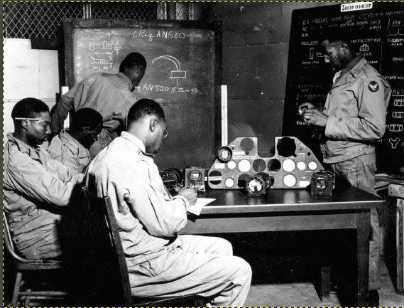 Tuskegee Airmen study other topics for aviation outside of flight training.