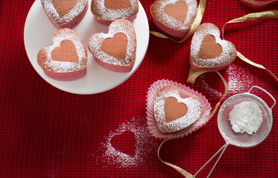 36) Make Heart-Shaped Raspberry Shortcakes