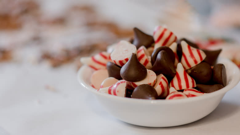 bowl of multi-colored kisses 