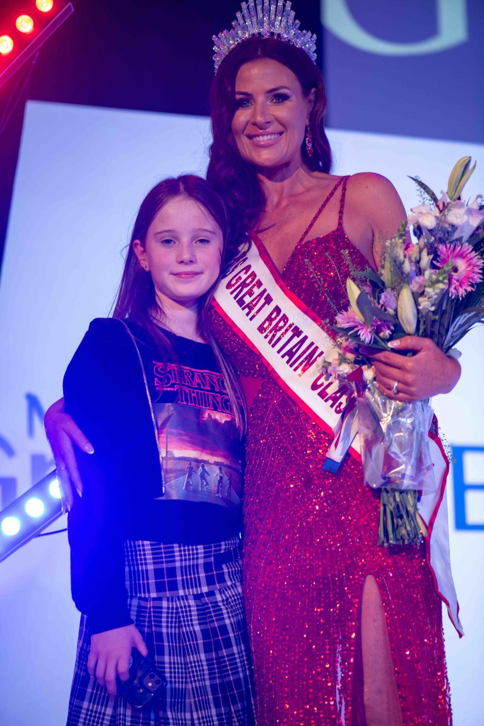 Gina Broadhurst says her daughter Genevieve, 11, loves the fact she won Miss Great Britain Classic. (Supplied)