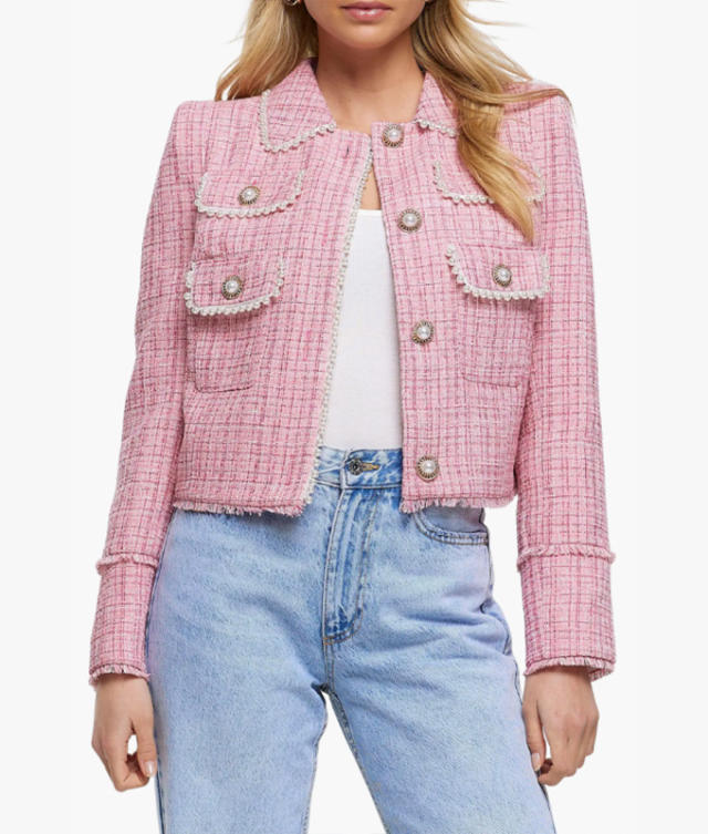 chanel pink blazer