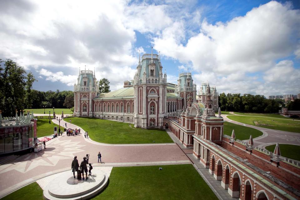 Tsaritsyno Palace in Moscow where Alexandra Erokhova's wedding reception was held.