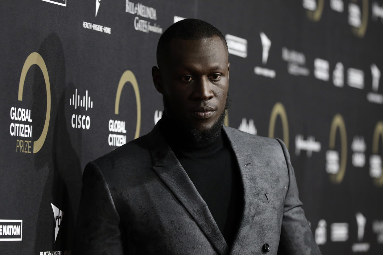 LONDON, ENGLAND - DECEMBER 13: Stormzy attends the 2019 Global Citizen Prize at the Royal Albert Hall on December 13, 2019 in London, England. (Photo by Tristan Fewings/Getty Images for Global Citizen)